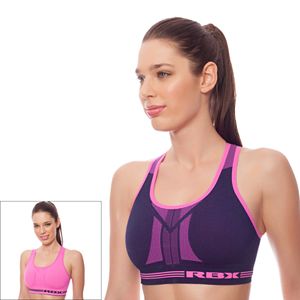 RBX Bra: Seamless Reversible Medium-Impact Sports Bra RBX079