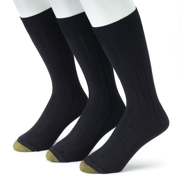 Gold Toe Men's Hampton Reinforced Toe Socks, 3 Pack