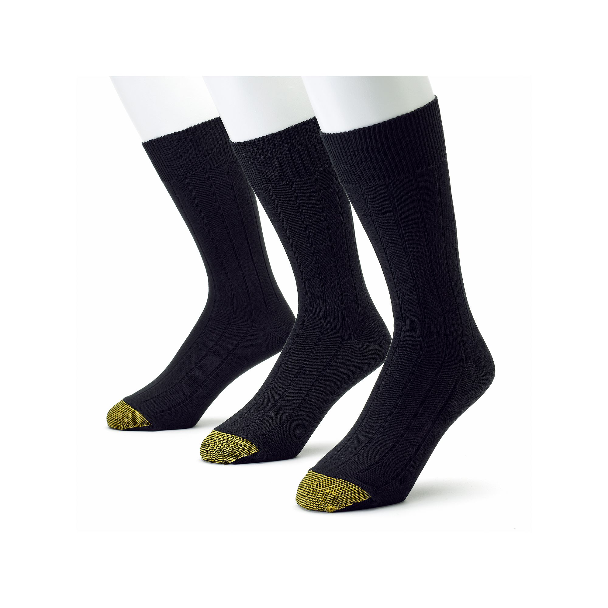 Mens GOLDTOE® 3-pack Hampton Crew Socks, Size: 6-12, Blue