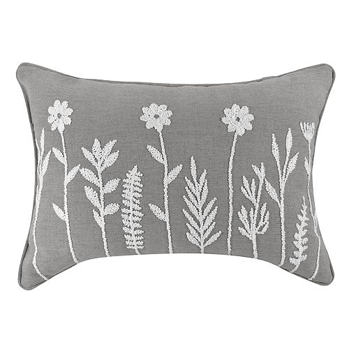 Floral Oblong Throw Pillow