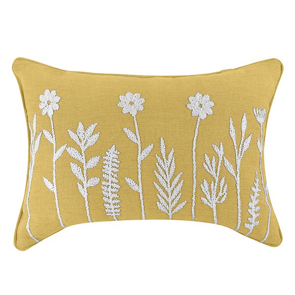 Floral Oblong Throw Pillow