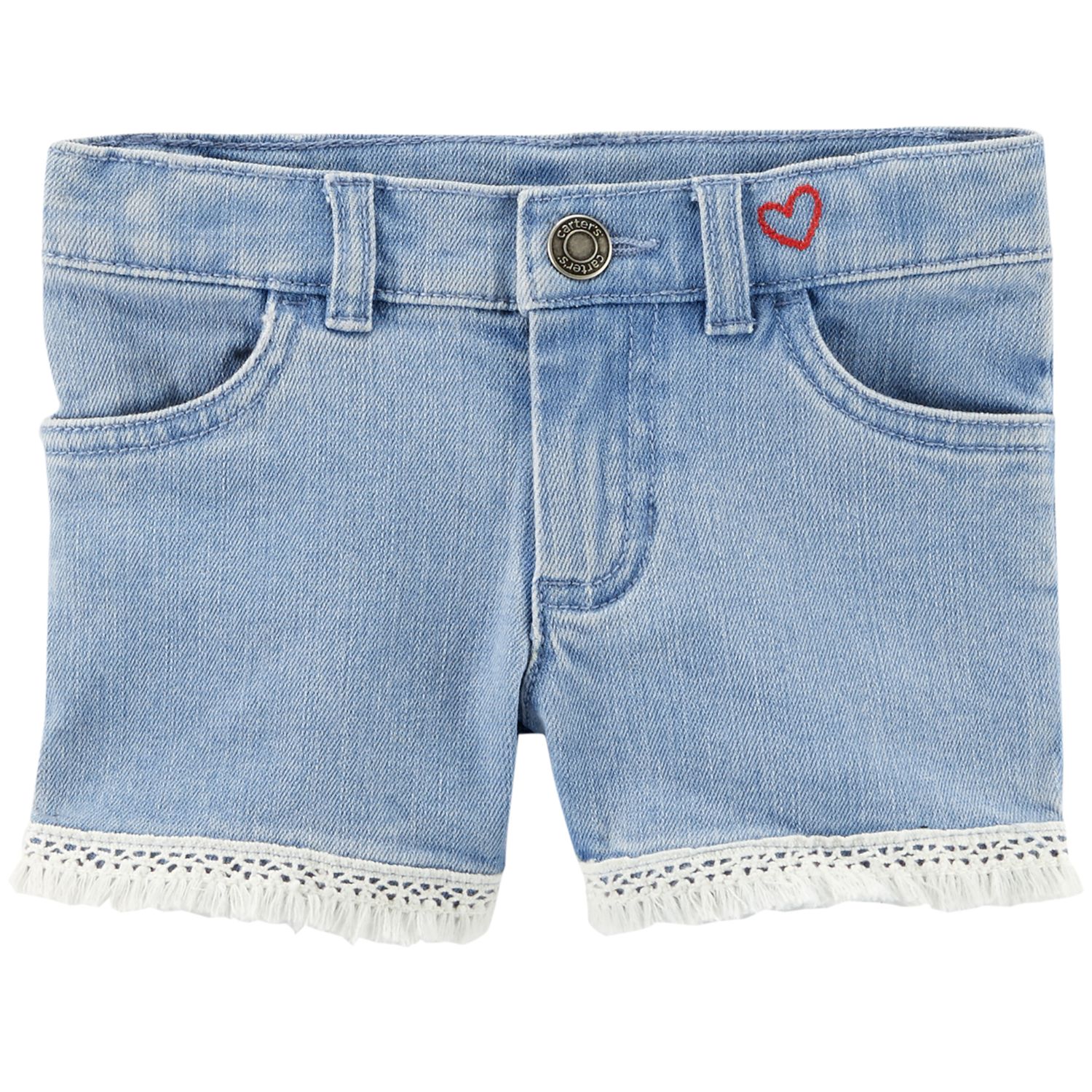 fringe shorts denim