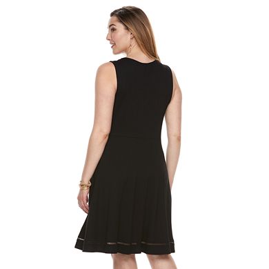 Plus Size Apt. 9® Lace Trim Fit & Flare Dress