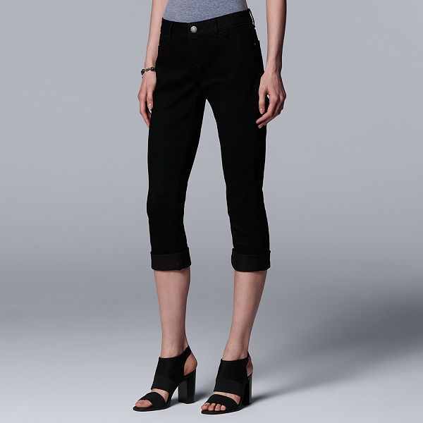 Petite Simply Vera Vera Wang Roll-Cuff Capris
