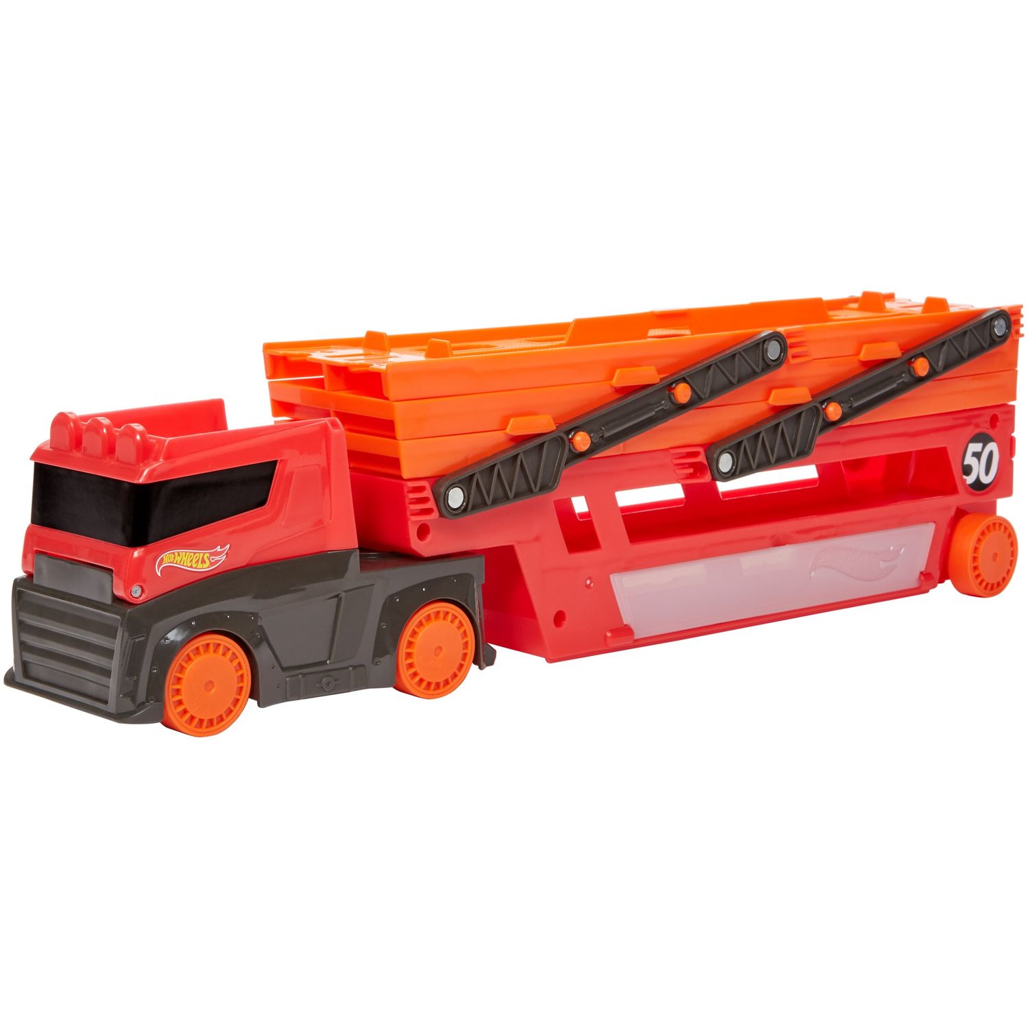 hot wheels mega hauler with cars