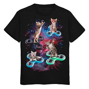 Boys 8-20 Kitten Figet Spinner Tee