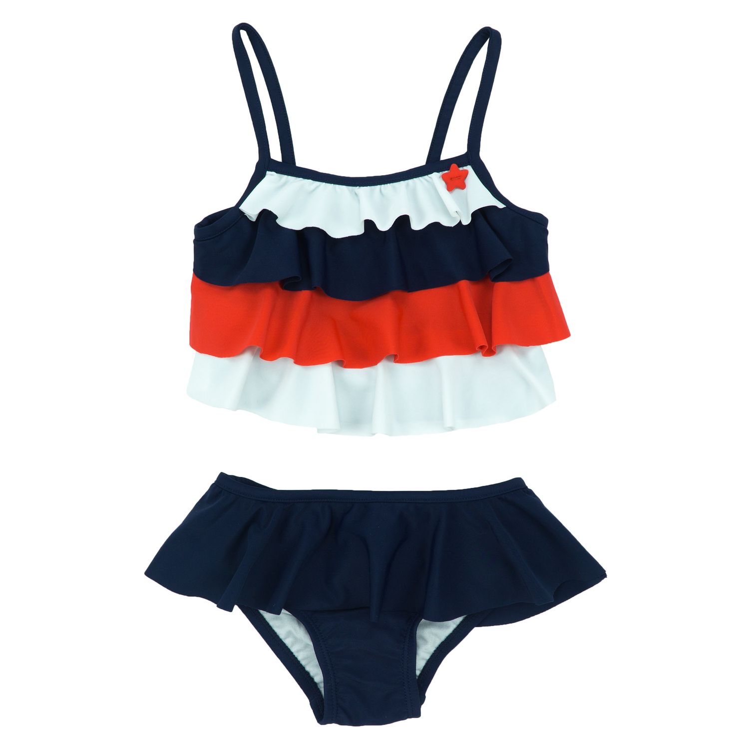 red white and blue tankini swimsuit