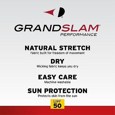 Men's Grand Slam Off Course Regular-Fit Textured Pocket Golf Polo