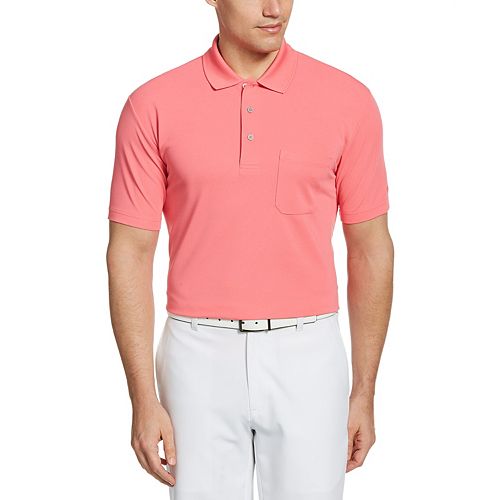 Men's Grand Slam Off Course Regular-Fit Textured Pocket Golf Polo