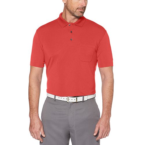 Men's Grand Slam Off Course Regular-Fit Textured Pocket Golf Polo