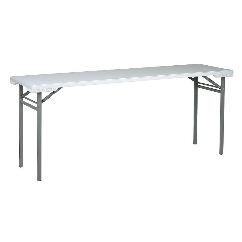 Office Star Products Indoor / Outdoor Multi-Purpose Folding Table, Grey