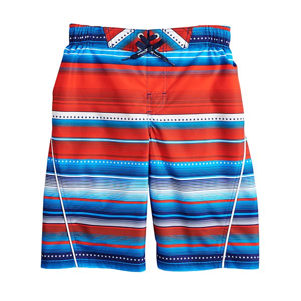 Boys 8-20 ZeroXposur Patriot Striped Swim Trunks