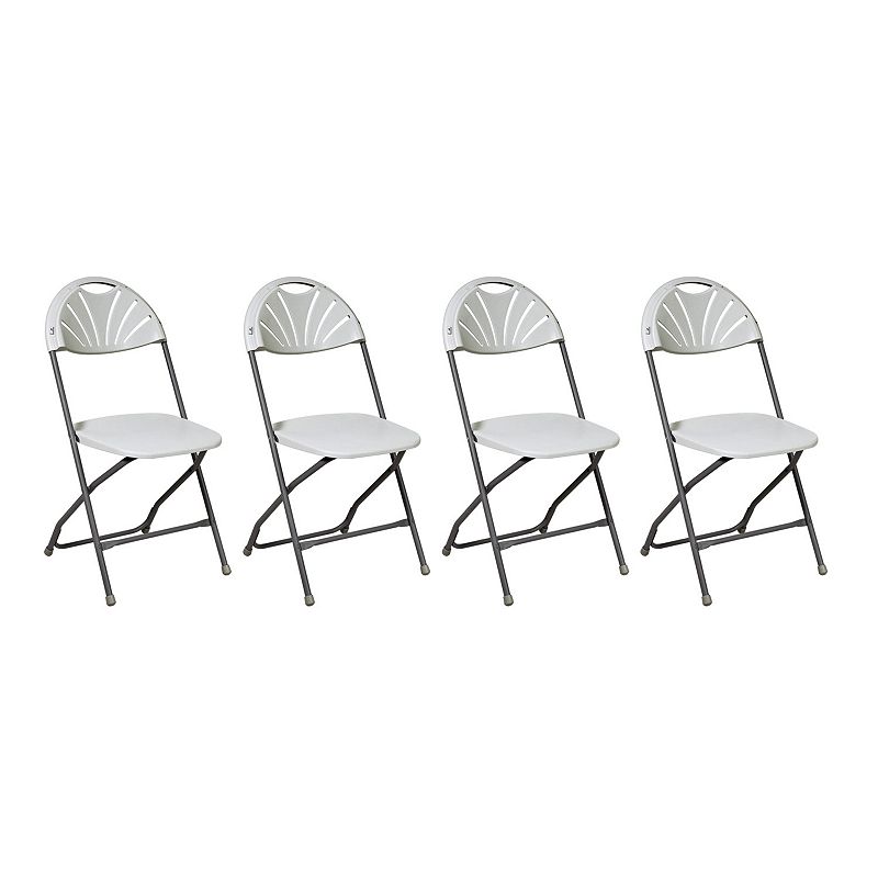 Office Star Products Armless Chair 4-piece Set, Grey