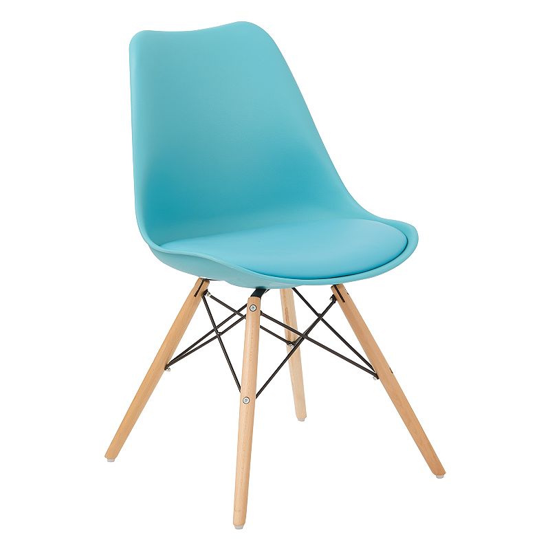 OSP Home Furnishings Allen Accent Chair, Turquoise/Blue