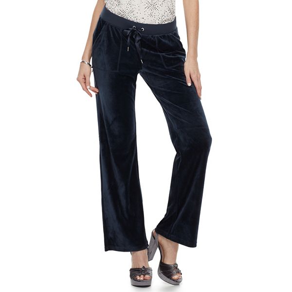 Women's Juicy Couture Supersoft Velour Midrise Bootcut pants