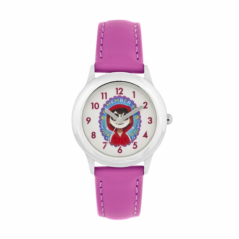 Disney / Pixar's Coco Kids' "Remember Me" Miguel Leather Watch, Girl's, Size: Medium, Purple
