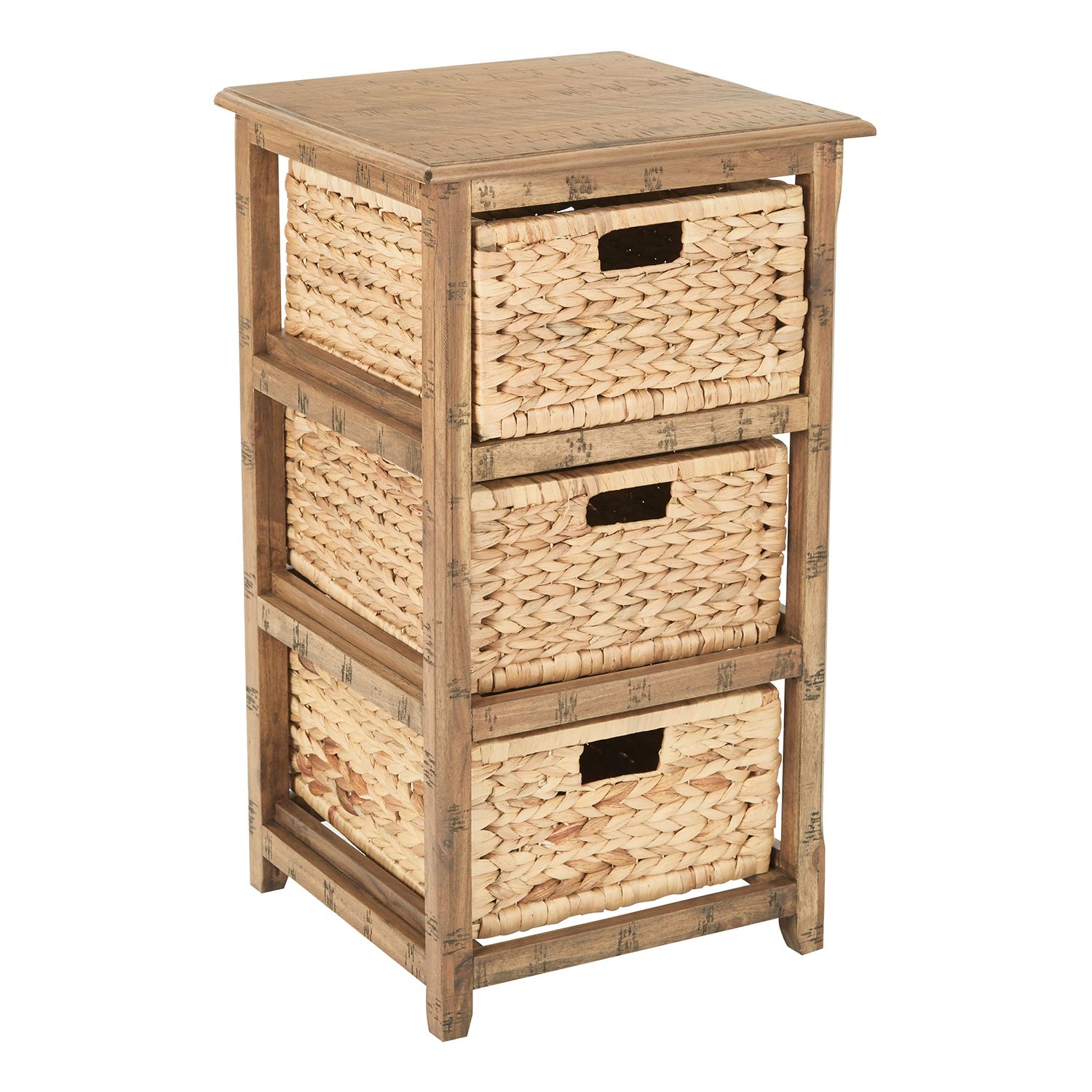 household essentials paper rope 3 drawer chest