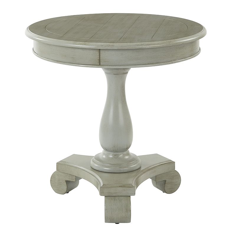 INSPIRED by Bassett Avalon Round End Table, Grey