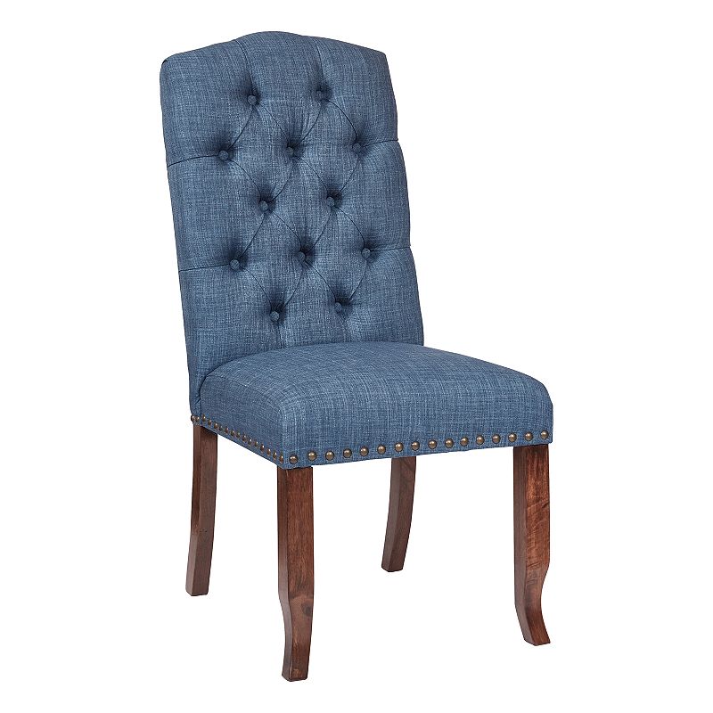 Ave Six Jessica Tufted Dining Chair, Blue