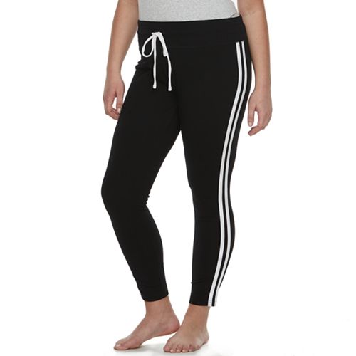 plus size side stripe pants