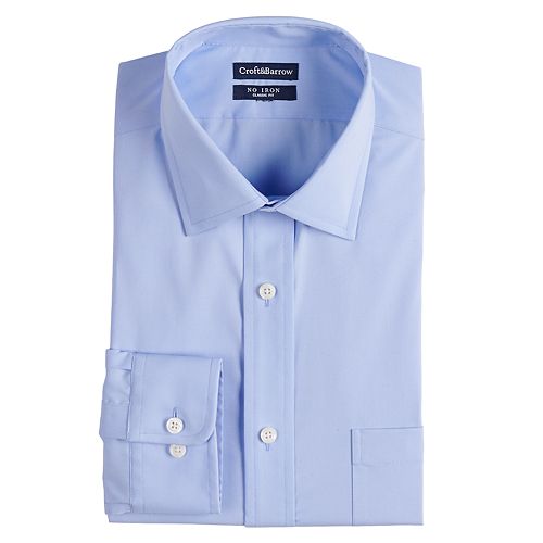 Men's Croft & Barrow® Regular-Fit Spread-Collar No-Iron Stretch Dress Shirt