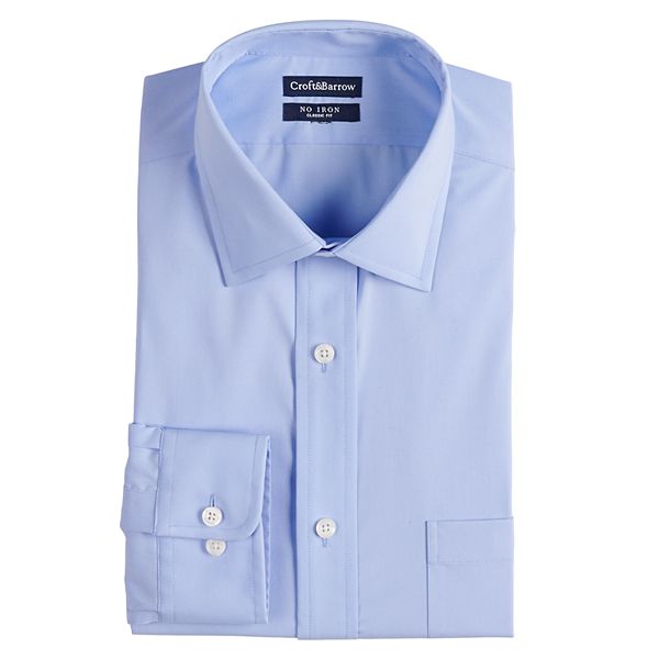 Men's Croft & Barrow® Classic-Fit No-Iron Spread-Collar Dress Shirt