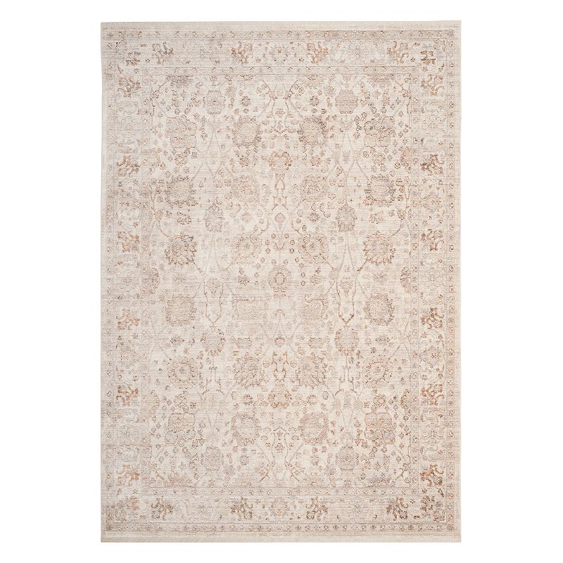 Safavieh Illusion Mason Framed Floral Rug, Lt Brown, 5X8 Ft