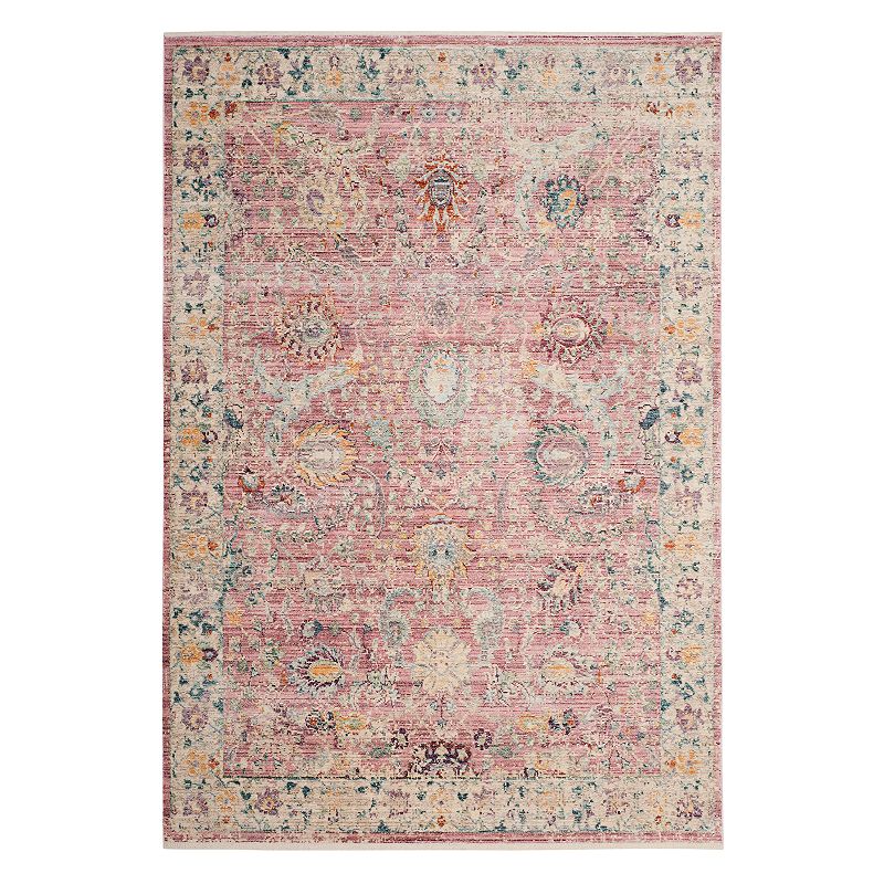 Safavieh Illusion Mya Framed Floral Rug, Red, 4X6 Ft