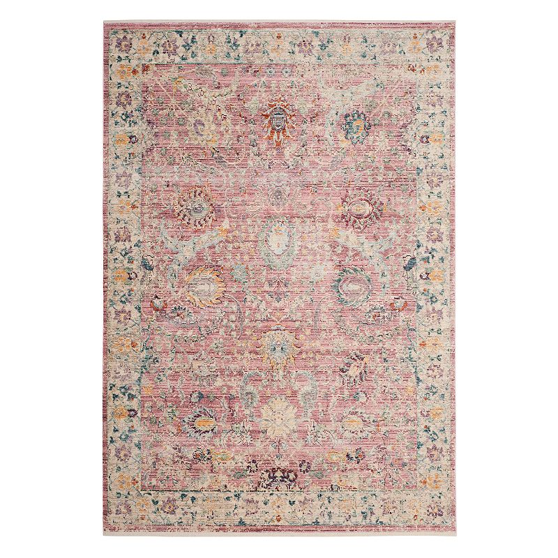 Safavieh Illusion Mya Framed Floral Rug, Red, 4X6 Ft