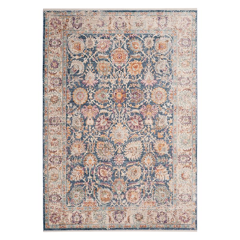 Safavieh Illusion Julian Framed Floral Rug, Blue, 4X6 Ft