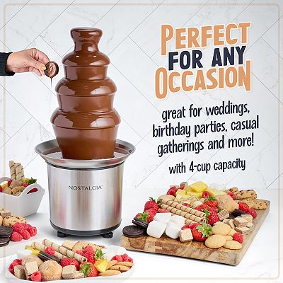 Fontaine Chocolate 12個 Nostalgia Electrics 4-Tier Chocolate Fondue Fountain