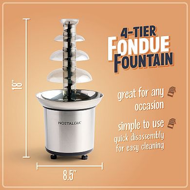 Nostalgia Electrics 4-Tier Chocolate Fondue Fountain