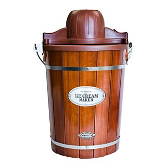 Nostalgia Electrics 6-qt Ice Cream Machine with Wood Bucket