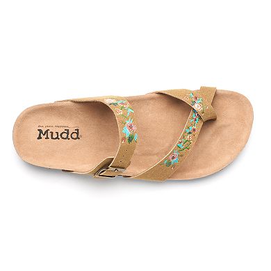 Mudd® Women's Floral Toe Loop Sandals