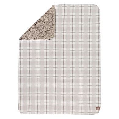Trend Lab Plaid Flannel & Faux-Shearling Blanket