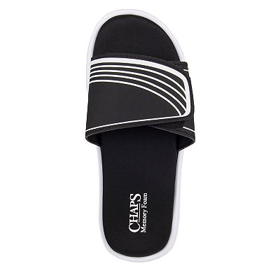 Men's Chaps Striped Slide-On Sandals