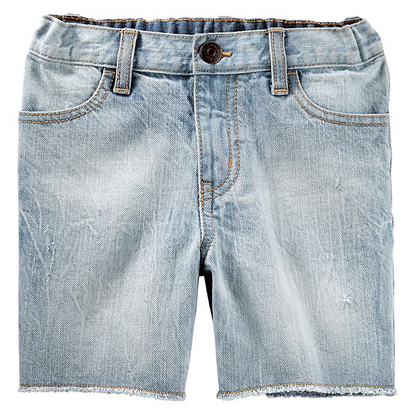 Cromoncent Toddler Boy Soft Elastic Waist Wide Leg Summer Jeans Shorts
