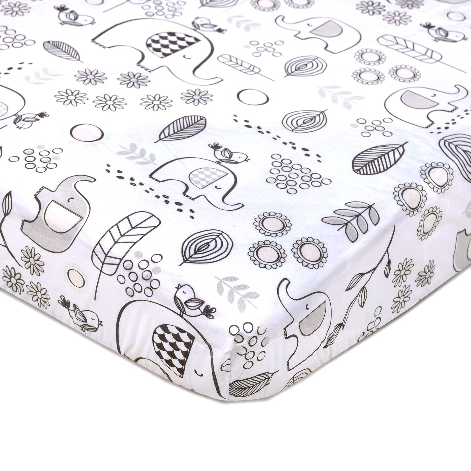 elephant fitted crib sheet