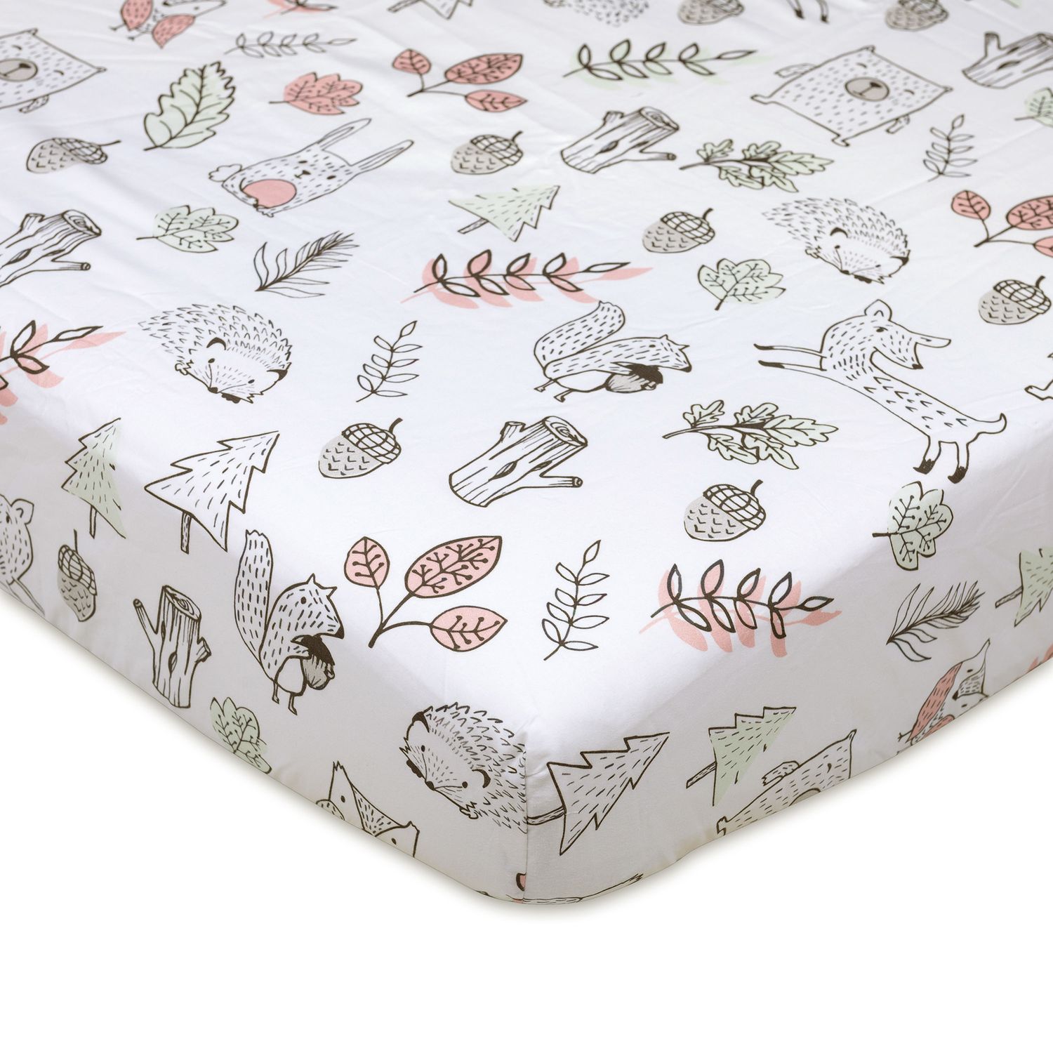 woodland fitted crib sheet