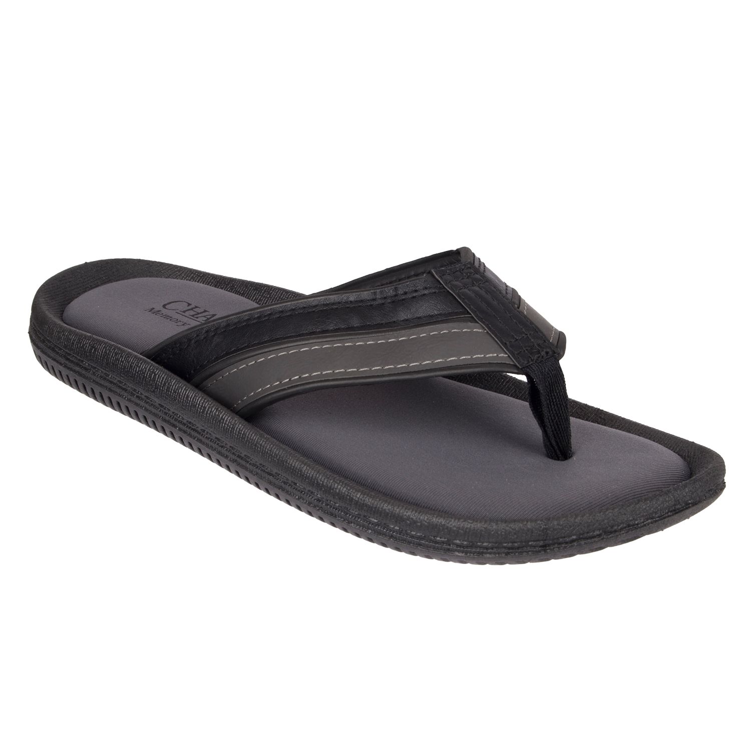 mens memory foam thong sandals