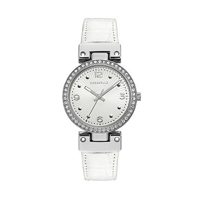 Caravelle by Bulova Women's Crystal Reversible Leather Watch - 43L208