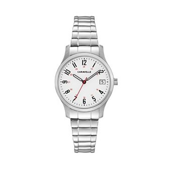 Caravelle Women's Easy Reader Stainless Steel Expansion Watch - 43M119