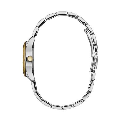 Caravelle Women's Crystal Two Tone Stainless Steel Watch - 45M113