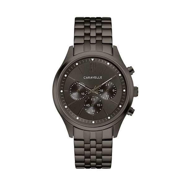 Caravelle Men's 41mm Gunmetal Ion-Plated Stainless Steel