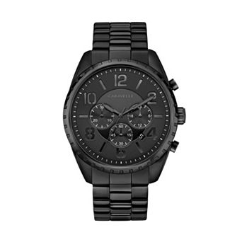 Caravelle by Bulova Men's Black Ion-Plated Stainless Steel Chronograph Watch - 45B150