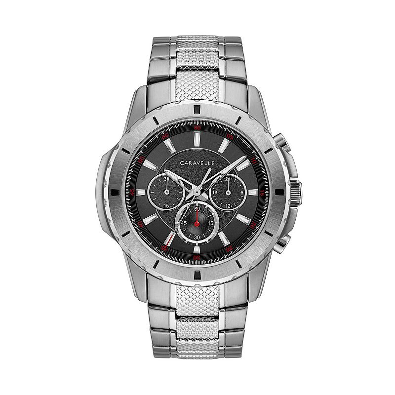 UPC 042429005556 product image for Caravelle by Bulova Men's Stainless Steel Chronograph Watch - 43A147, Size: Larg | upcitemdb.com