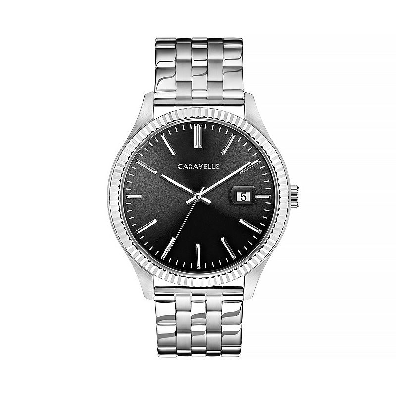 Caravelle Men's Stainless Steel Watch - 43B157, Size: Large, Silver Tone