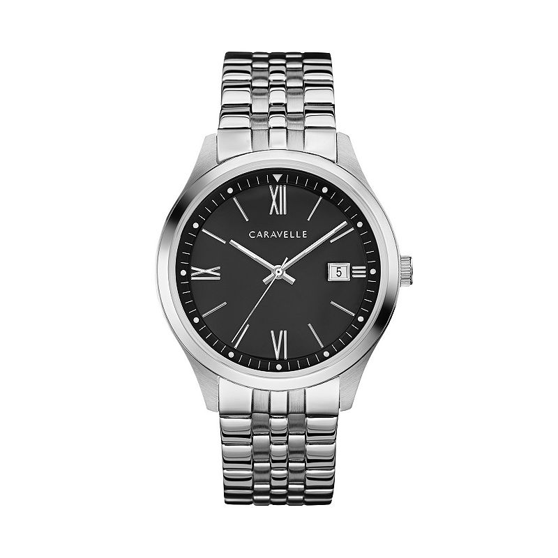 Caravelle by Bulova Men's Stainless Steel Watch - 43B158, Size: Large, Silver Tone
