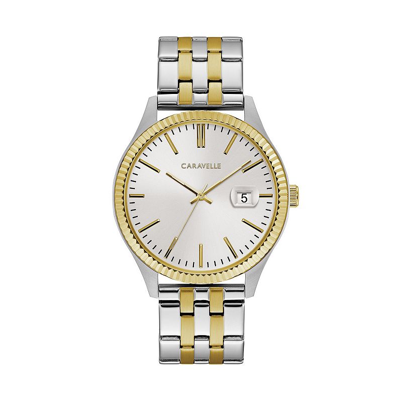 Caravelle by Bulova Men's Two Tone Stainless Steel Watch - 45B148, Size: Large
