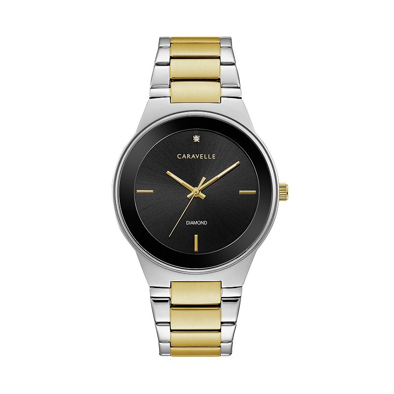 Caravelle by Bulova Men's Diamond Stainless Steel Watch - 45D107, Size: Large, Two Tone